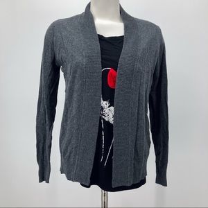 ❤️‍🔥 (5/20) NWT Worthington Dark Gray Cardigan Size Petite Small